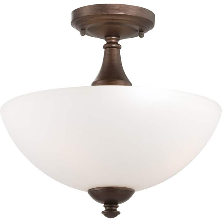 Nuvo Patton 3-light Prairie Bronze Semi-flush Fixture
