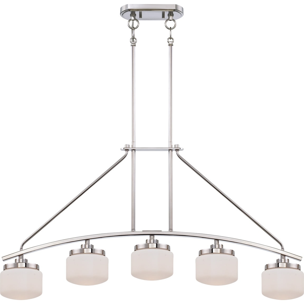 Nuvo 'Austin' 5-light Polished Nickel Pendant