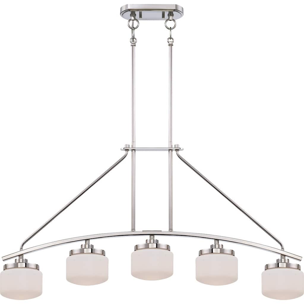 Nuvo 'Austin' 5-light Polished Nickel Pendant