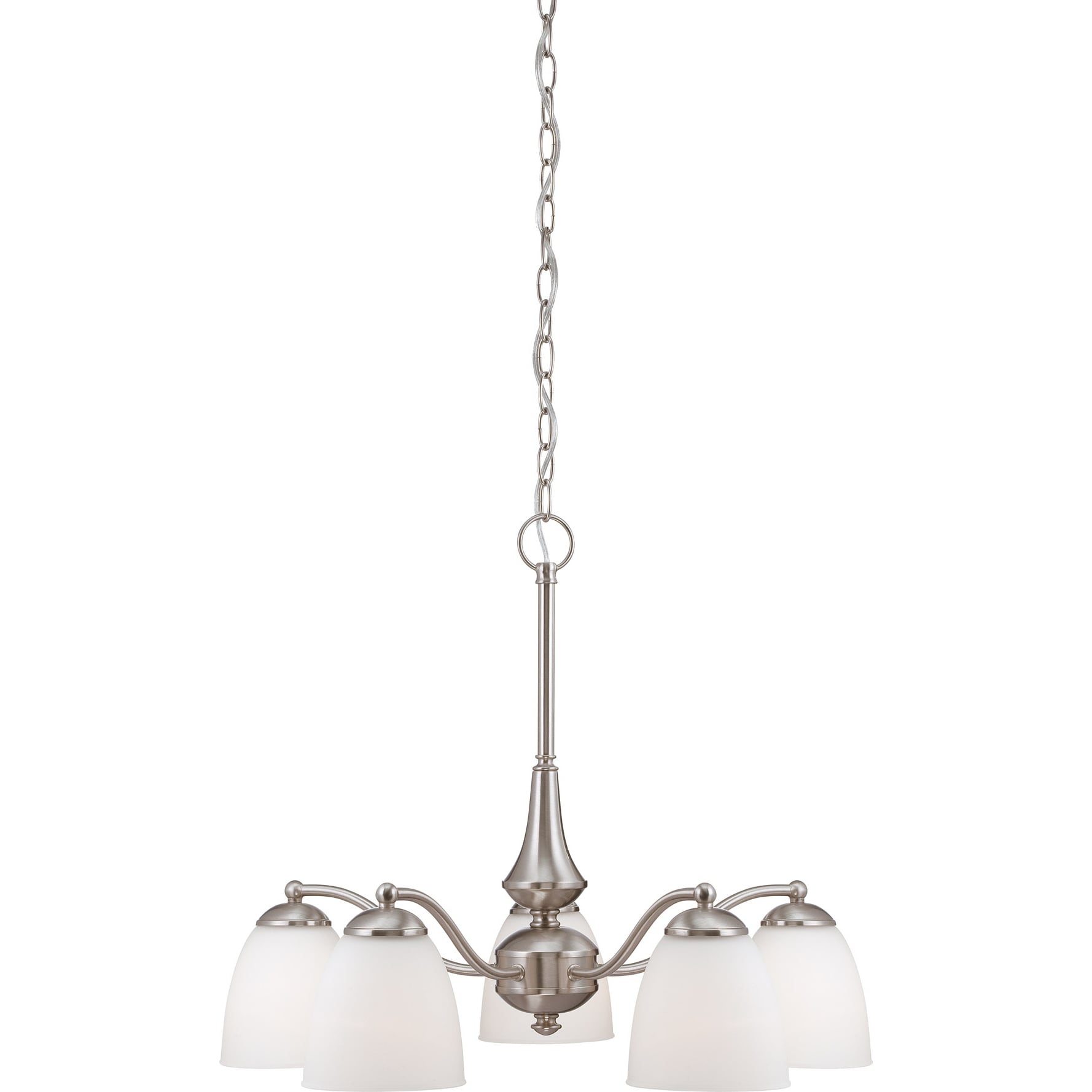 Nuvo Patton 5 light Brushed Nickel Chandelier