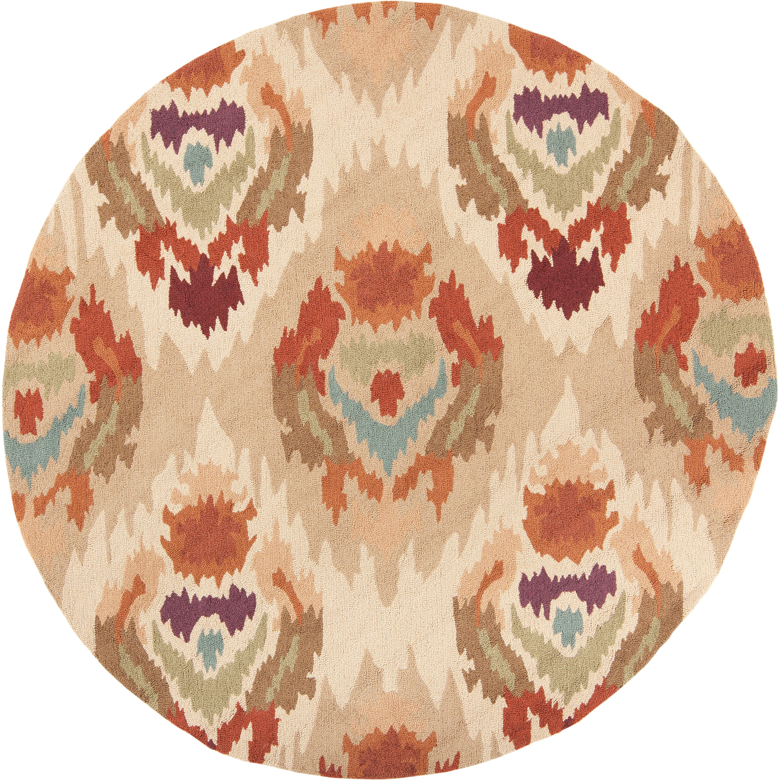 Hand hooked Dumas Mossy Gold Rug (6 Round)