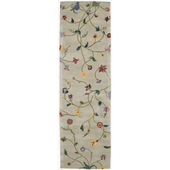 Hand tufted Julian Light Green Rug (23 x 8) See Price in Cart