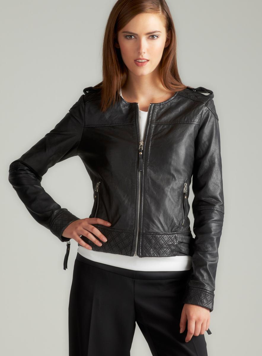Sinequanone Zip Front Epaulet Leather Jacket Free Shipping Today Sinequanone Zip Front Epaulet Leather Jacket