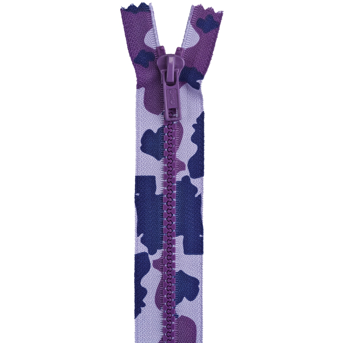 Fashion Camouflage Separating Zipper 24 Purple Camouflage