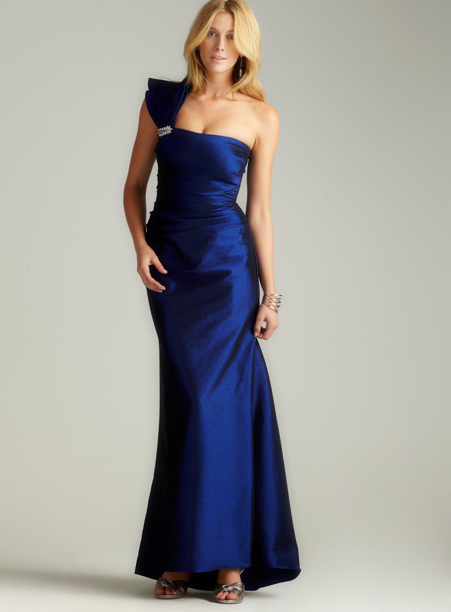 Nightway Taffeta One Shoulder Gown - 14702148 - Overstock.com Shopping ...