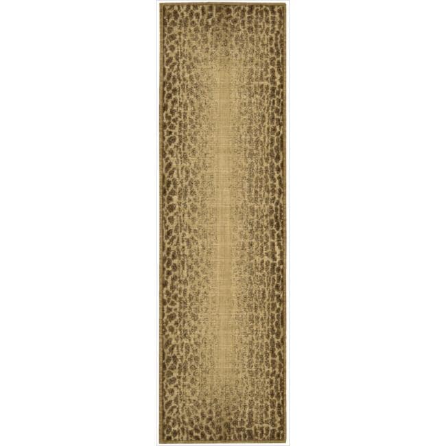 Radiant Impression Transitional Giraffe Print Beige Rug (23 x 8