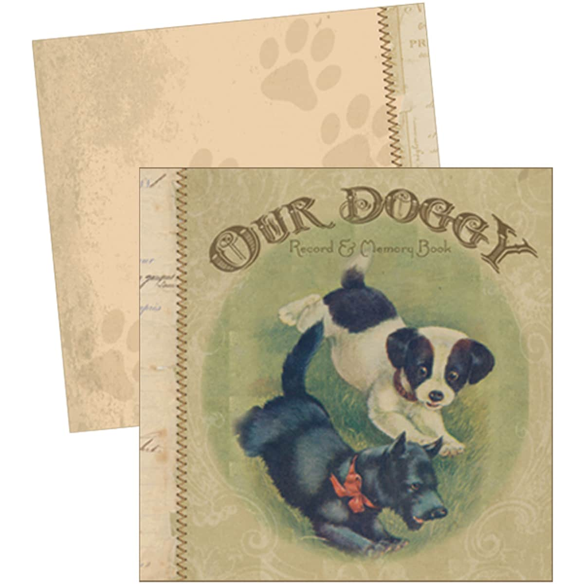 Attic Treasures Printed Mini Album 6"X6" Dog Scrapbook Albums