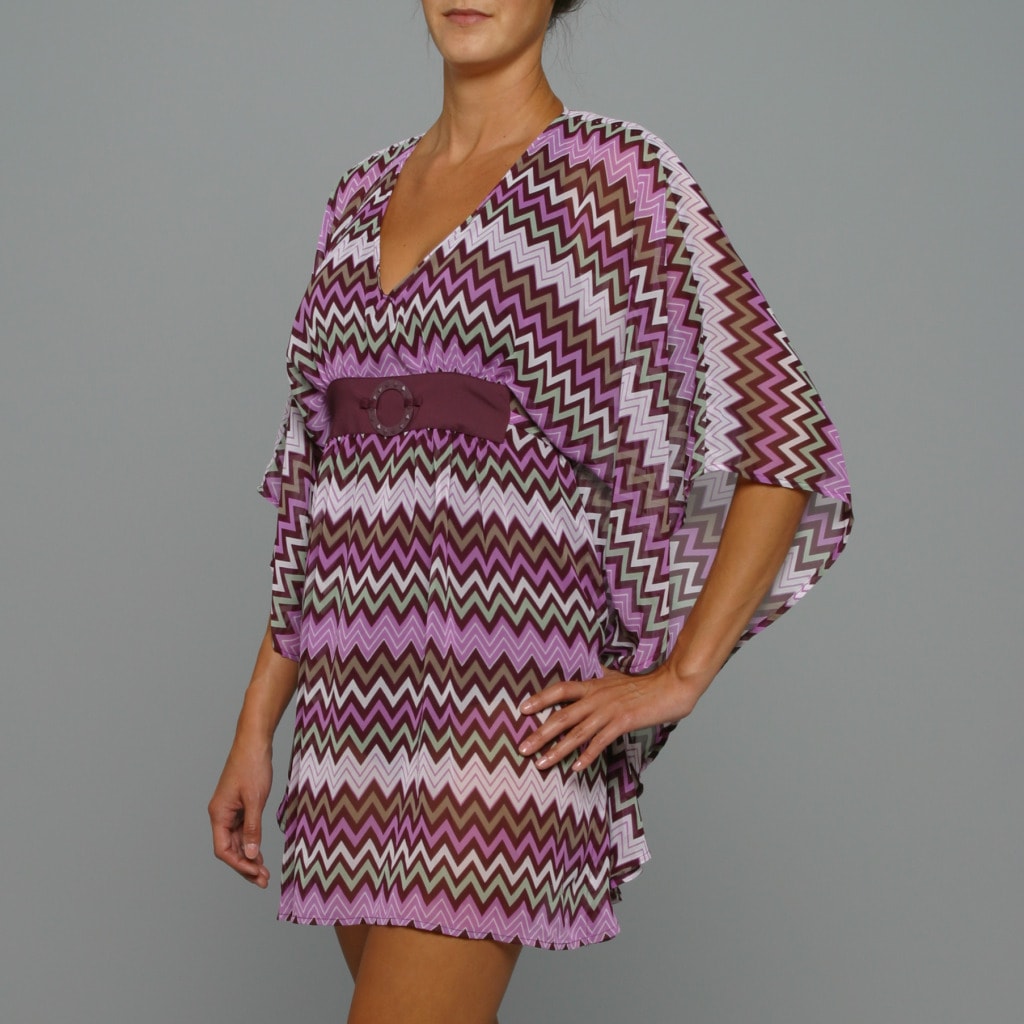 Perry Ellis V Neck Tunic Swim Coverup