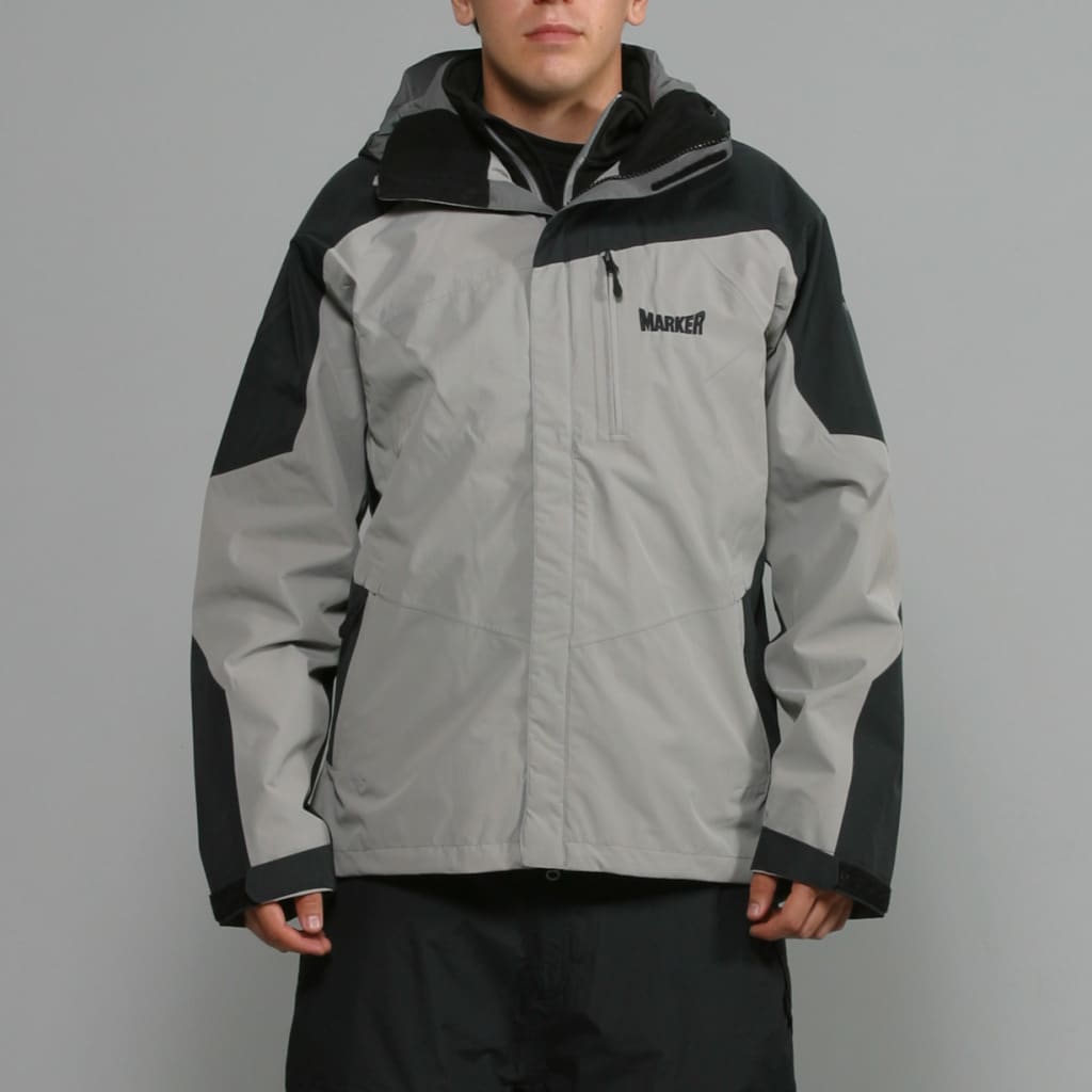 Shop Marker Mens Zodiac 3-in-1 Grey Ski Jacket - Free Shipping Today 