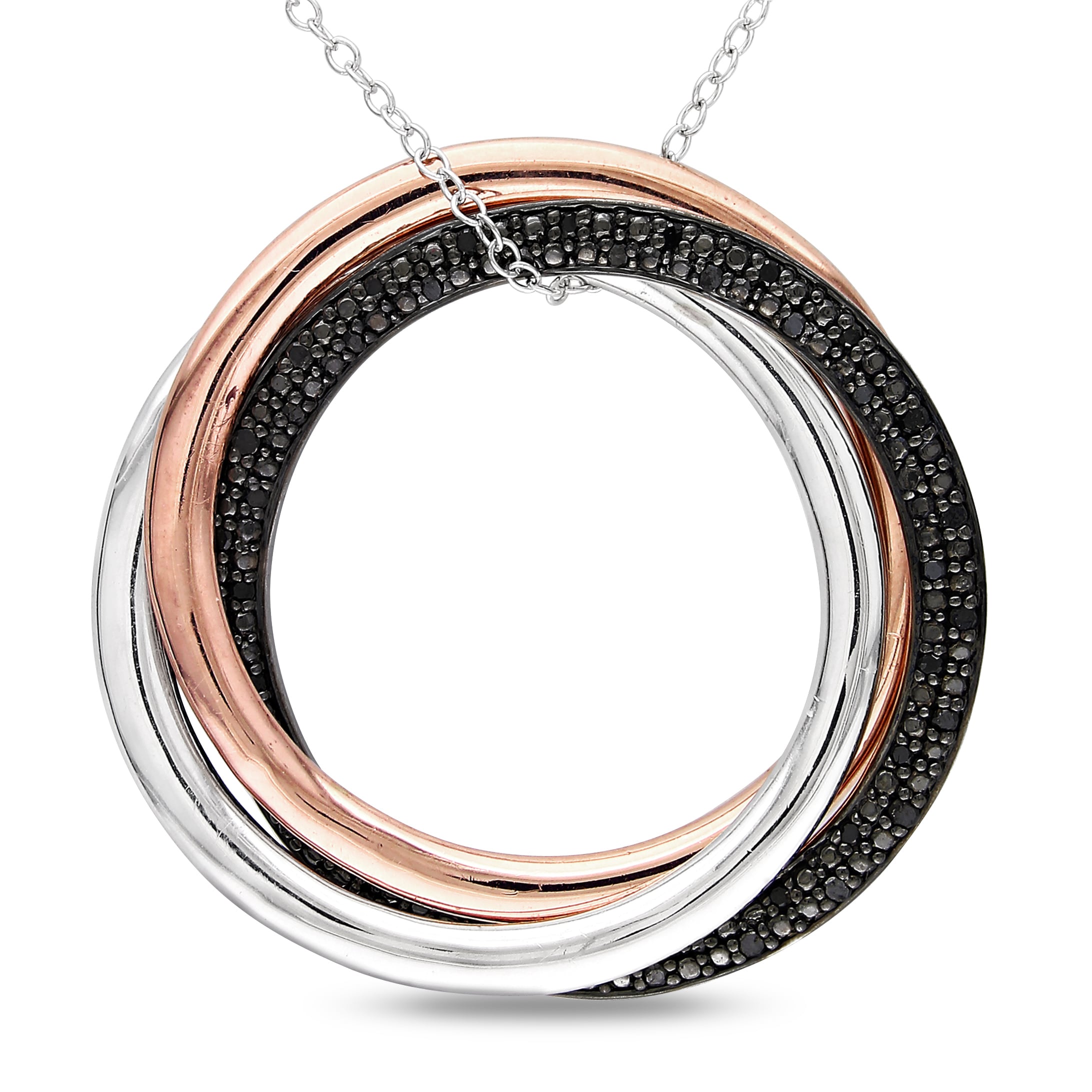 4ct TDW Black Diamond Circle Necklace Today $124.99