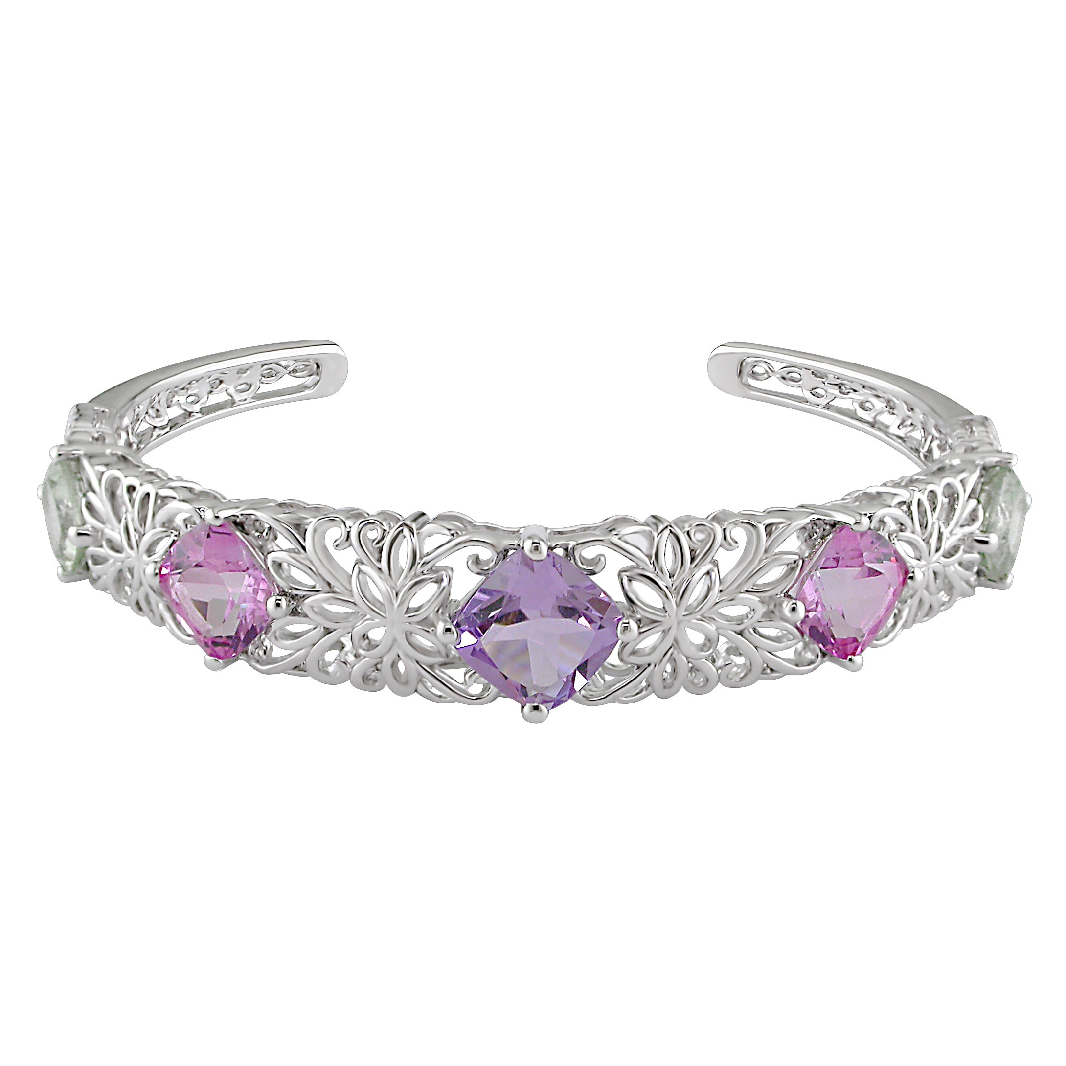 Miadora Sterling Silver Multi gemstone Bangle MSRP $299.70 Today $