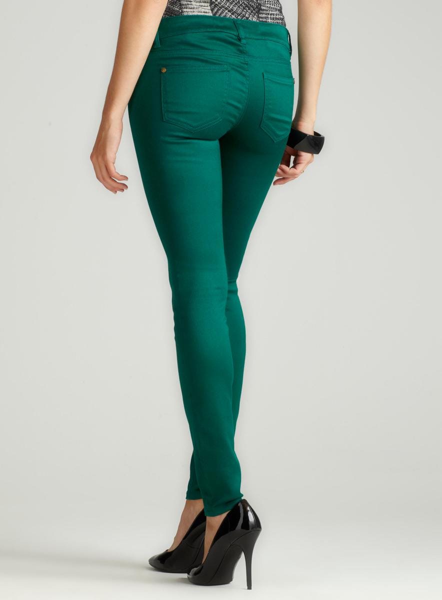 Tinseltown Color Skinny Jean In Emerald - 14766506 - Overstock.com ...