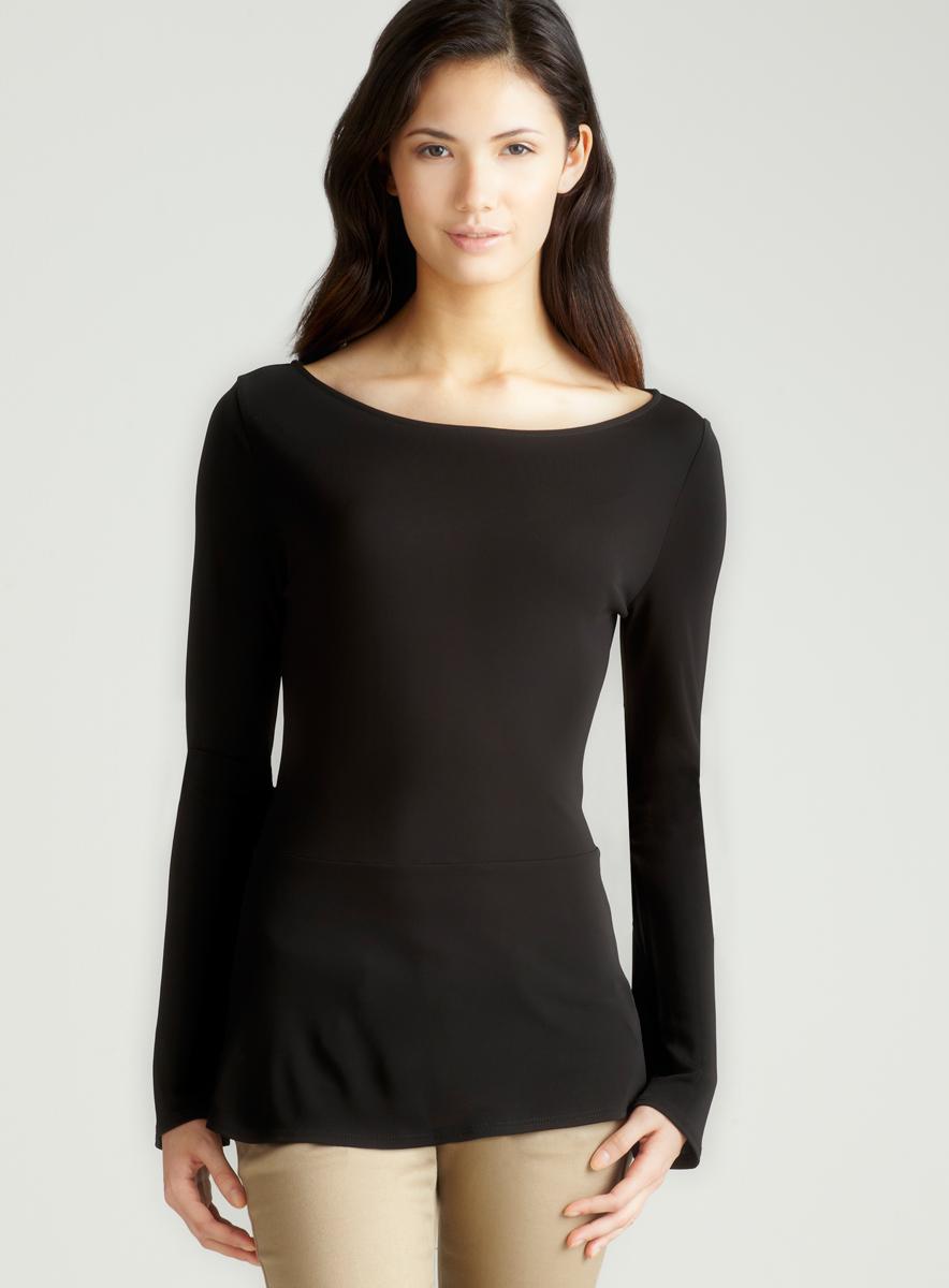 Maggie Ward Matte Jersey Peplum Top