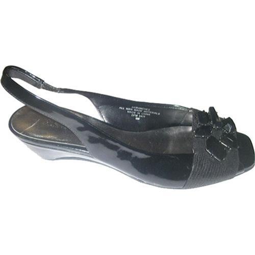 Women's Anne Klein Bunches Black/Black Anne Klein Sandals