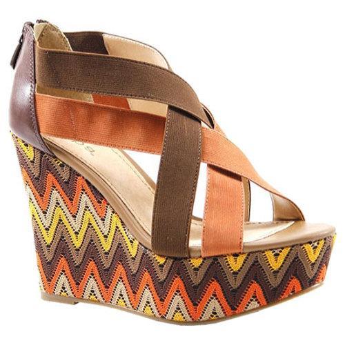 Women's Diba Dig It Cocoa/Tan Elastic Diba Wedges