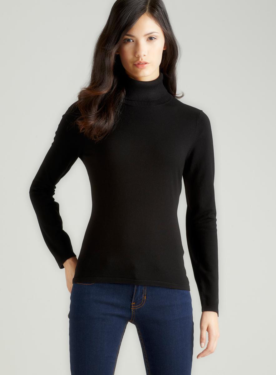 August Silk Black Silk Turtleneck - Free Shipping On Orders Over $45 ...