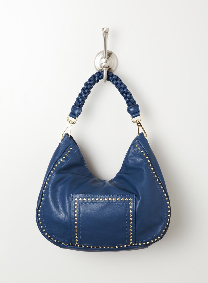 Sr Squared Stud Hobo W.Braided Handle