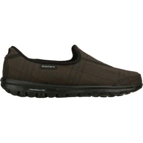 Mens Skechers GOwalk Plaid Black