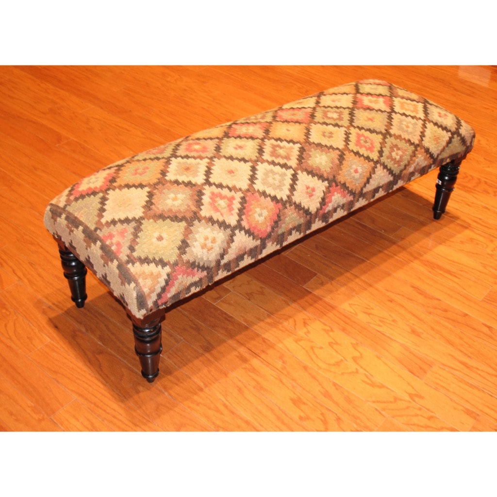 Shop Handmade Kilim Upholstered Bench (India) Free Shipping Today
