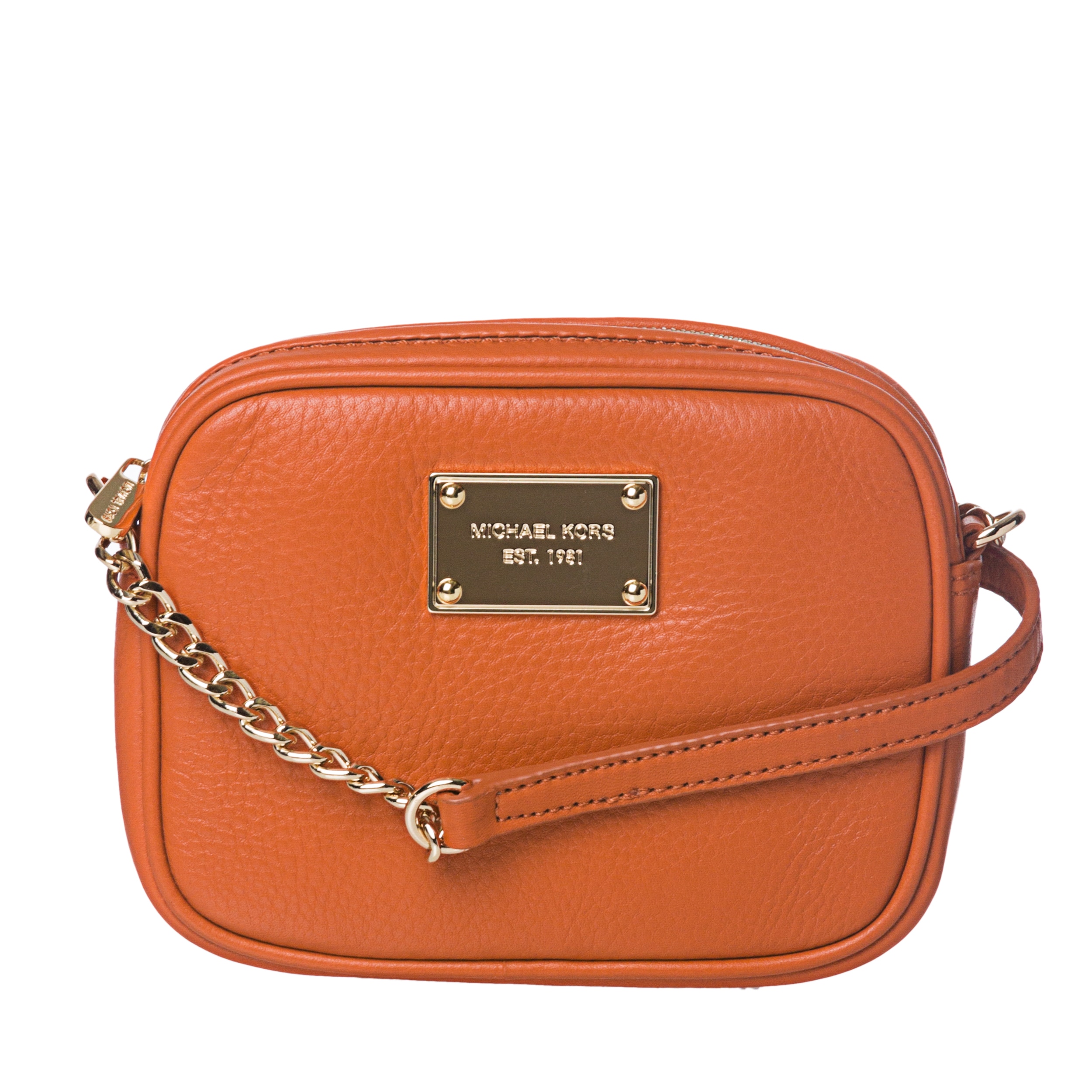 Michael Kors Jet Set Mini Pumpkin Leather Cross Body Bag Michael Kors Jet Set Mini Pumpkin Leather Cross Body Bag Free Shipping Today 6805536