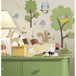 slide 2 of 5, RoomMates Woodland Animals Peel and Stick Wall Decals