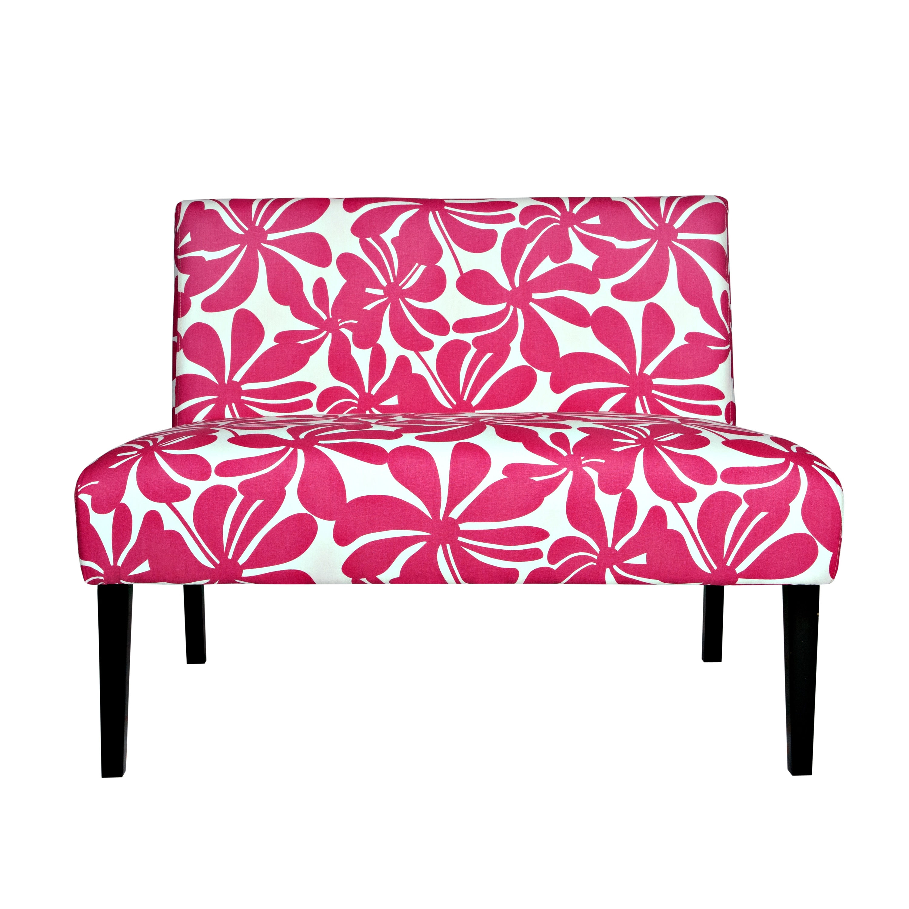 Portfolio Niles Pink Floral Armless Settee