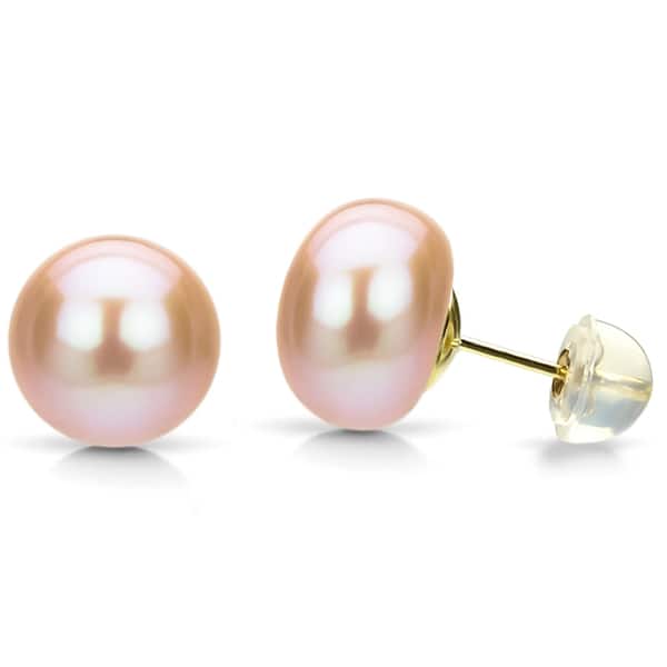 Davonna 18k Gold Over Sterling Pink Freshwater Pearl Stud Earring Davonna 18k Gold Over Sterling Pink Freshwater Pearl Stud Earring