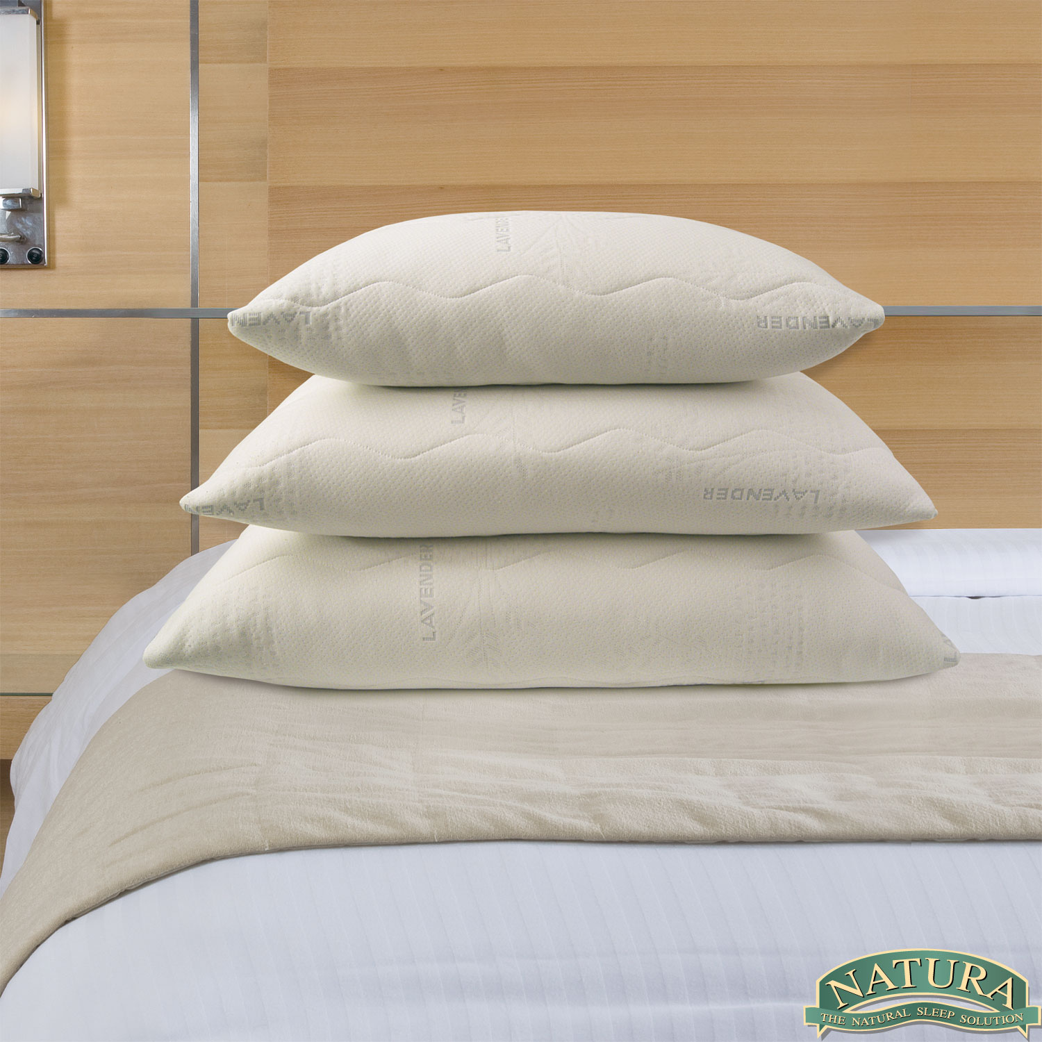 Shop Natura Dual Sided Latex Lavender Scented Pillow Beige On