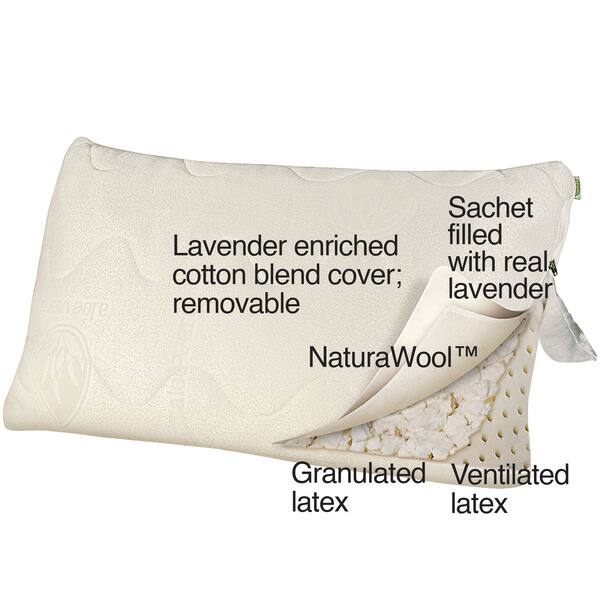 Shop Natura Dual Sided Latex Lavender Scented Pillow Beige On
