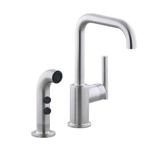 Kohler Purist Secondary Swing Spout with Spray Kohler Kitchen Faucets