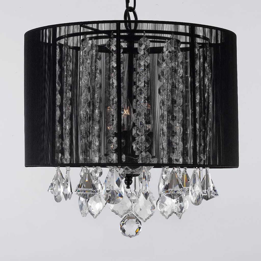 Gallery Three-Light 40-Watt Crystal Chandelier with Shade