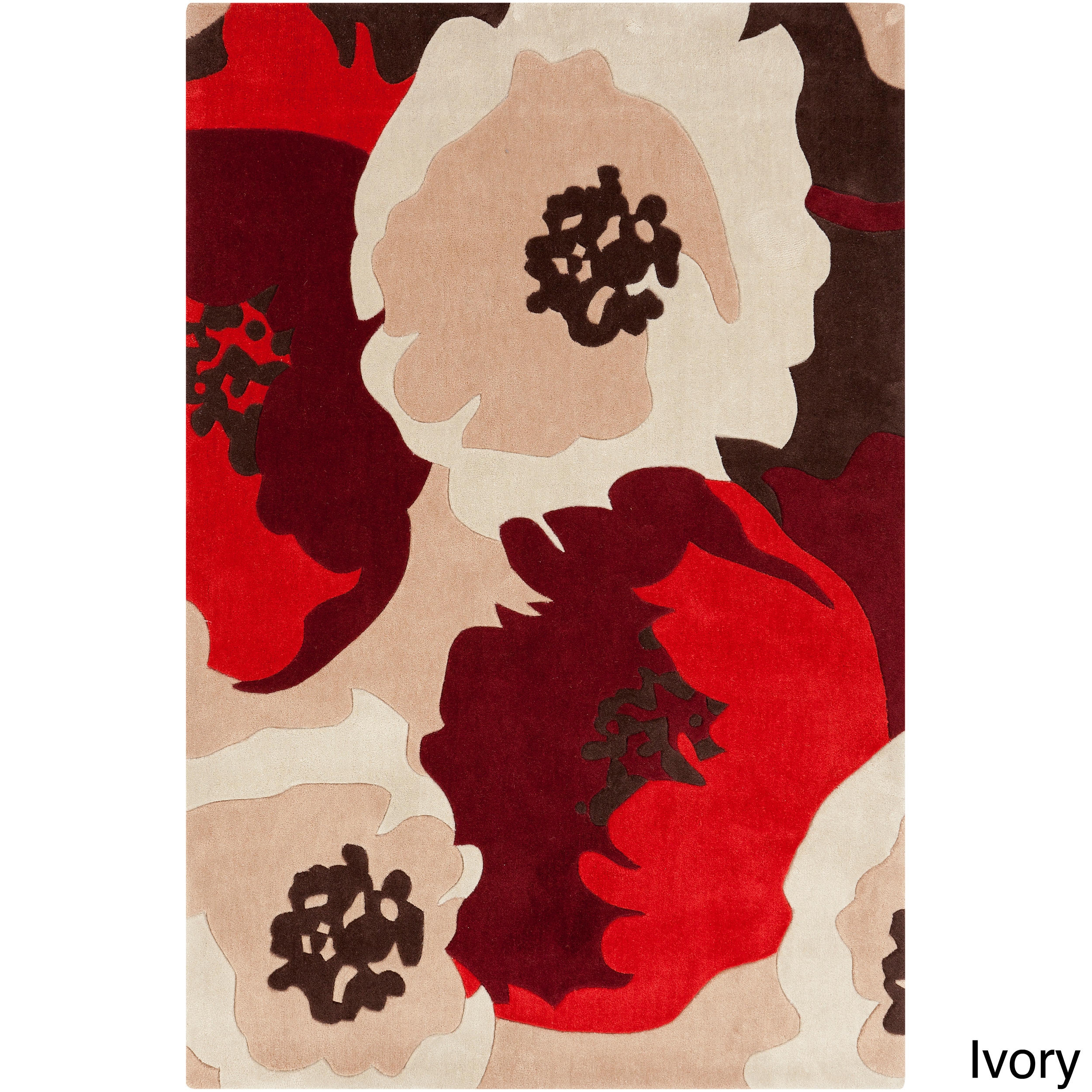 Hand tufted Spring Contemporary Floral Rug (2 X 3)