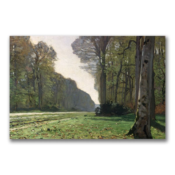 Claude Monet 'The Road to Bas Breau' Canvas Art Trademark Fine Art Canvas