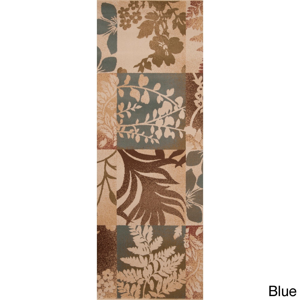 Woven Giselle Floral Rug (3 X 8)