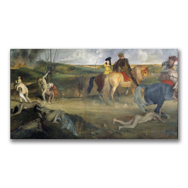 Edgar Degas Scene of War in the Middle Ages Canvas Art   15368571