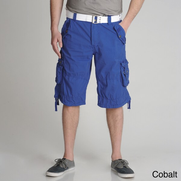 XRAY Jeans Men's Belted Cotton Cargo Shorts - 15369959 - Overstock.com ...