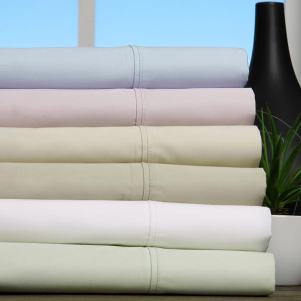 600 Thread Count Solid Cotton Blend Sheet Set