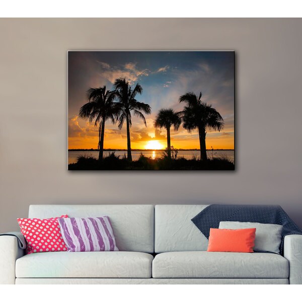 Steven Ainsworth 'Tropical Sunset' Gallery-Wrapped Canvas - Overstock ...