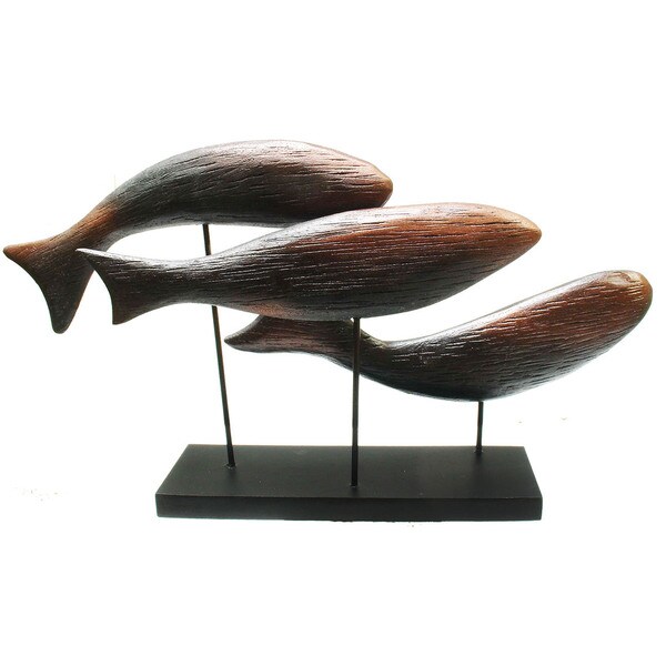 Shop Hand-Carved Fish School Statue (Indonesia) - Free Shipping On ...