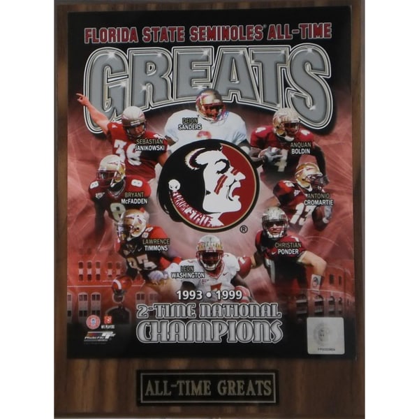 Florida State Seminoles 'All Time Greats' Plaque