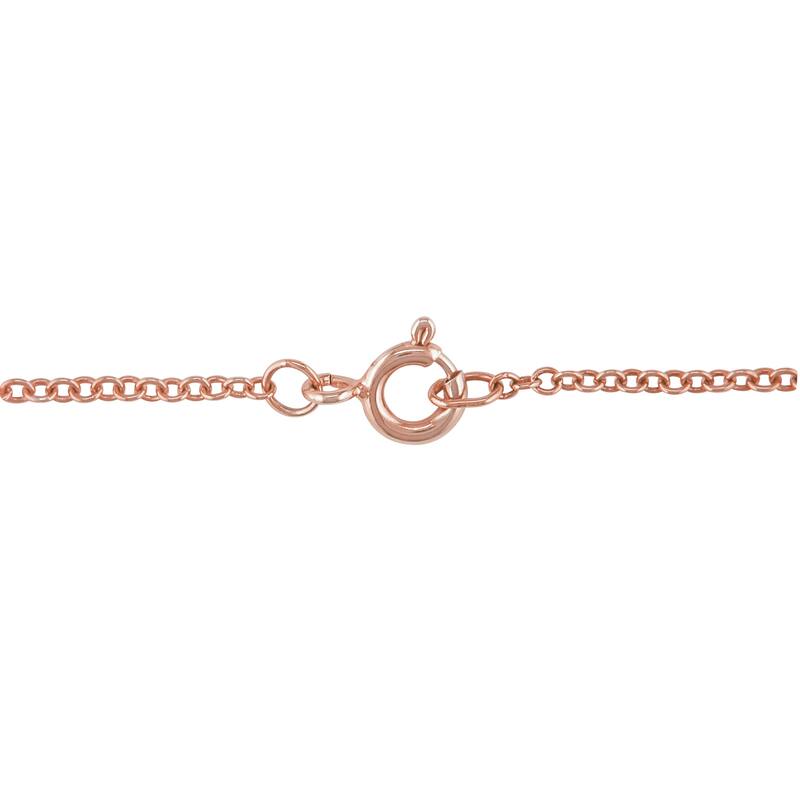 Miadora Rose-plated Silver Morganite Tourmaline and Diamond Necklace