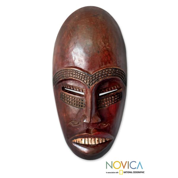 Handcrafted Sese Wood 'Senufo Rainmaker' African Mask , Handmade in ...