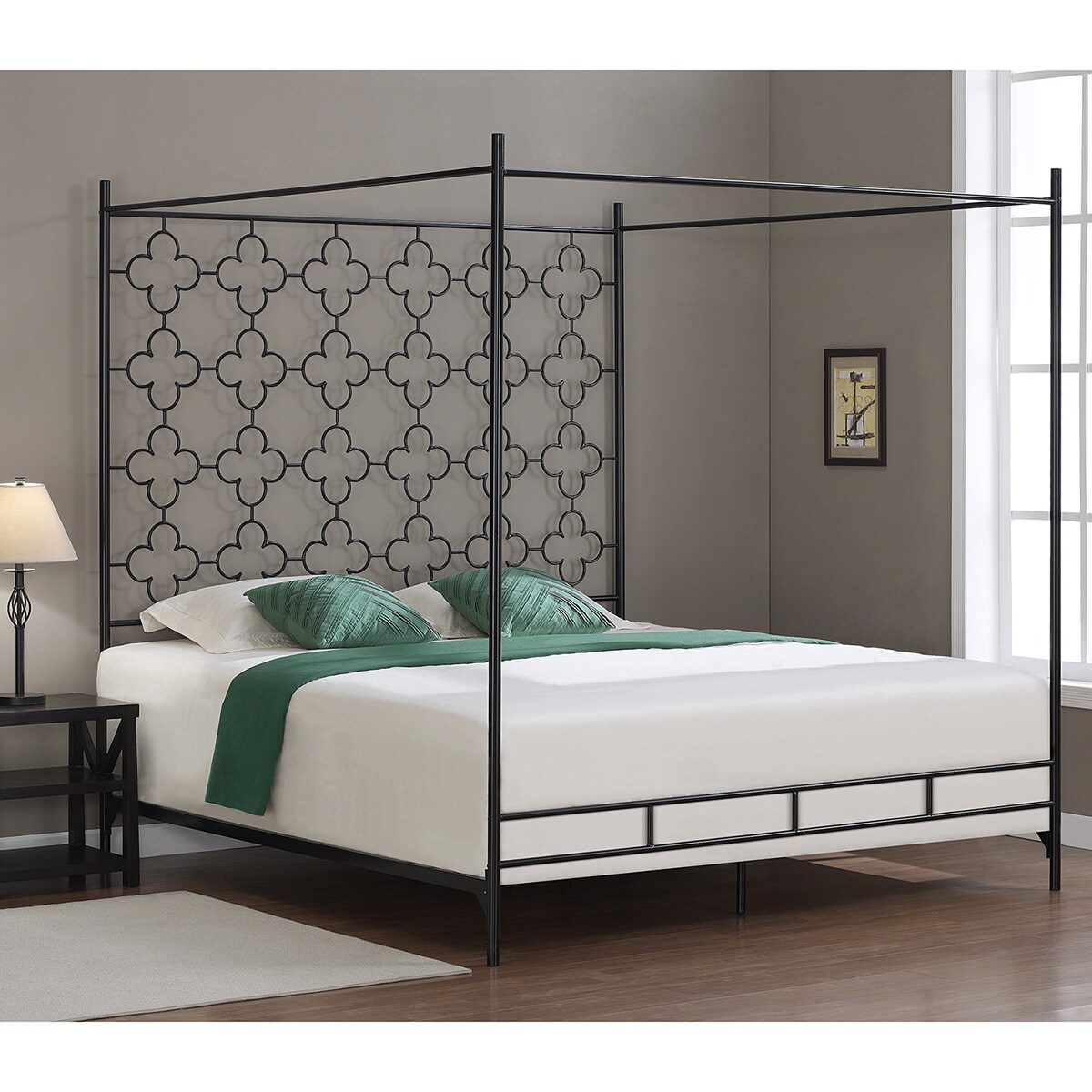 Quatrafoil King Canopy Bed   Shopping Beds
