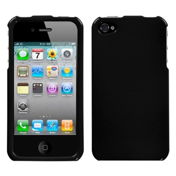 INSTEN Black Phone Case Cover for Apple iPhone 4/ 4S