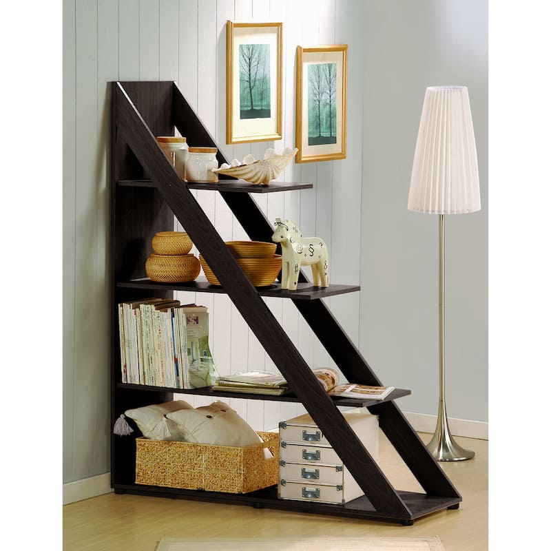 Psinta Dark Brown Modern Shelving Unit