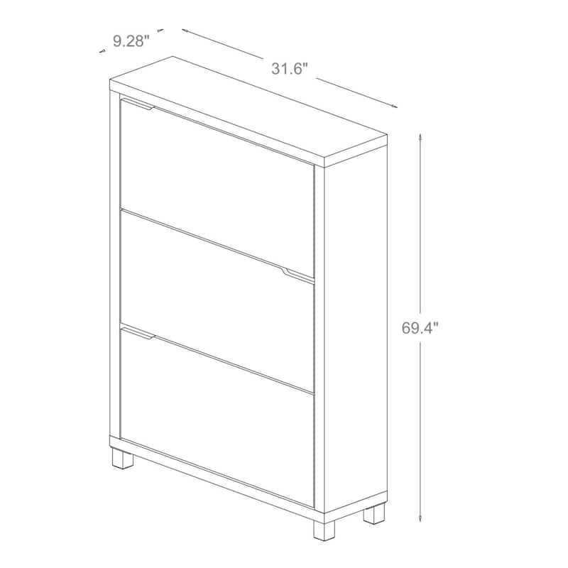 Baxton Studio Simms Modern White Shoe Cabinet