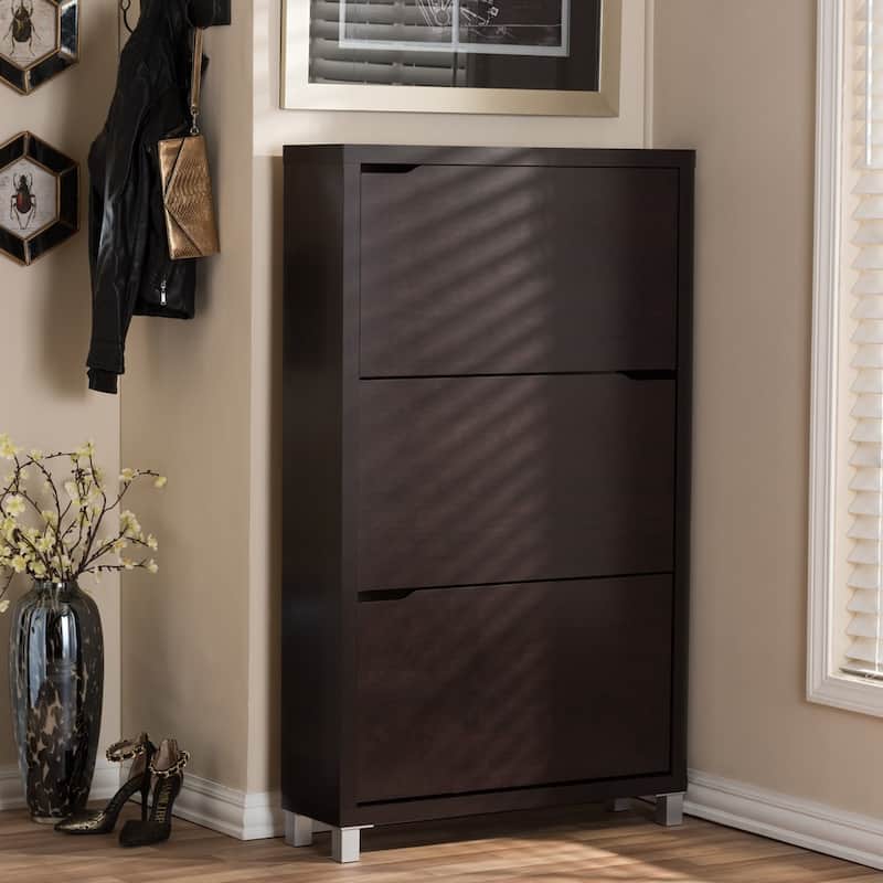 Baxton Studio Simms Modern White Shoe Cabinet