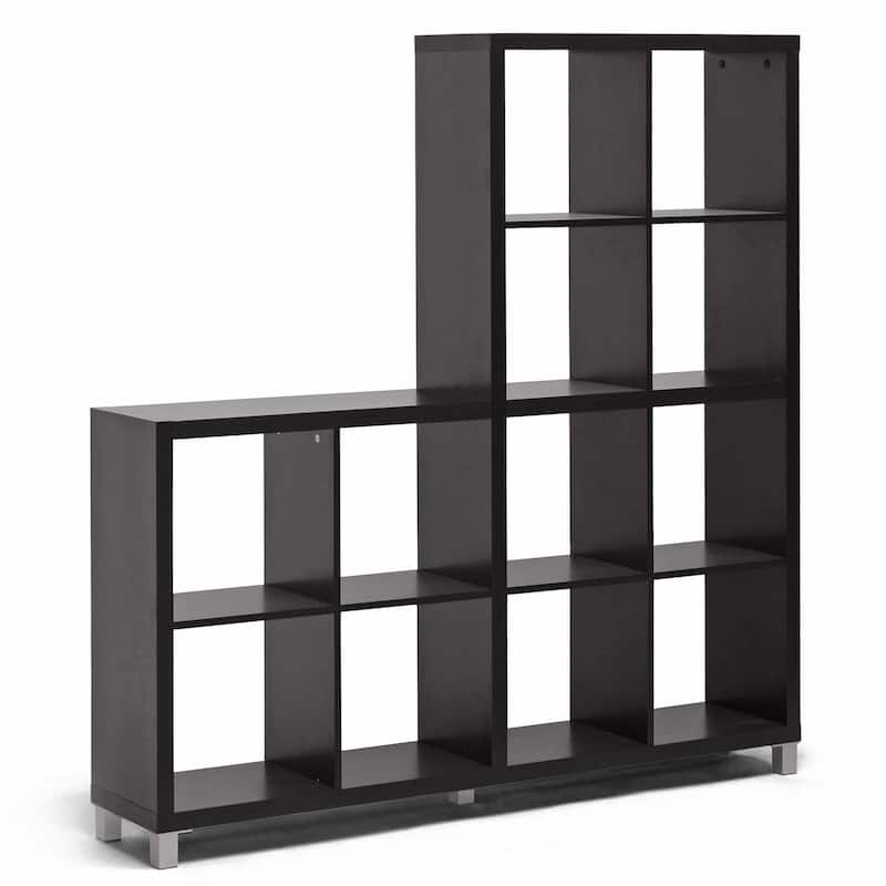 Porch & Den Hanalei Dark Brown Modern Cube Shelving Unit