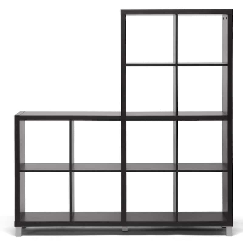 Porch & Den Hanalei Dark Brown Modern Cube Shelving Unit