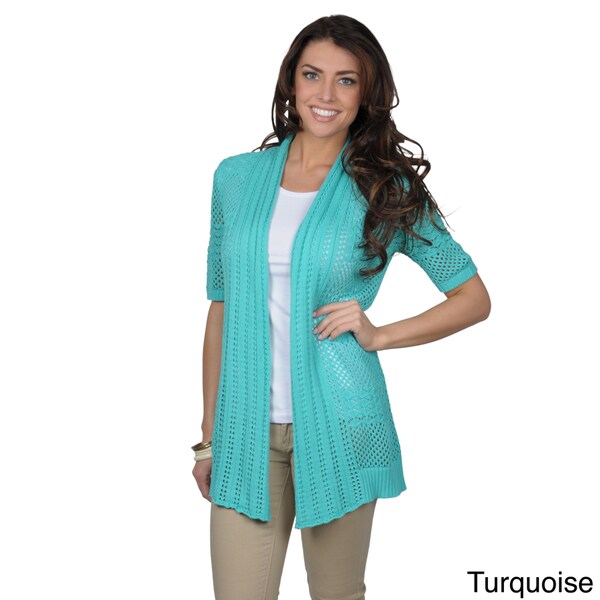short sleeve crochet cardigan